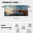 thumbnail image 2 of 1 Panel Ocean Coastal Kitchen Valance Curtains for Windows, Nature Sky Cloud Lighthouse Window Treatment Rod Pocket Drapes Valances for Bathroom, 54" X 18", 2 of 6