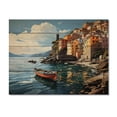 thumbnail image 3 of Designart "Cinque Terre Beige Italy wall art I" Italy Print on Natural Pine Wood, 3 of 5