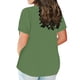 thumbnail image 3 of Fiudx Ofertas Flash Del Día Moda Mujer Casual Blusa Sólida Cuello Redondo Manga Corta Camiseta Verano Tallas Grandes Tops, 3 of 5