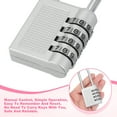 thumbnail image 5 of Uxcell Long Shackle Combination Locks, Combination Padlock for Gym Sports Locker Lock Outdoor Fence Gate Hasp Storage Silver, 5 of 7