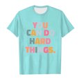 thumbnail image 3 of SNKSDGM Girls Shirts for Girls 9-10 Trendy Girls Shirts Size 12-14 Trendy Children's Fashion Back to School Season Printed Round Neck Short Sleeve Casual T Shirt Top (1) 10-11 Years, 3 of 3