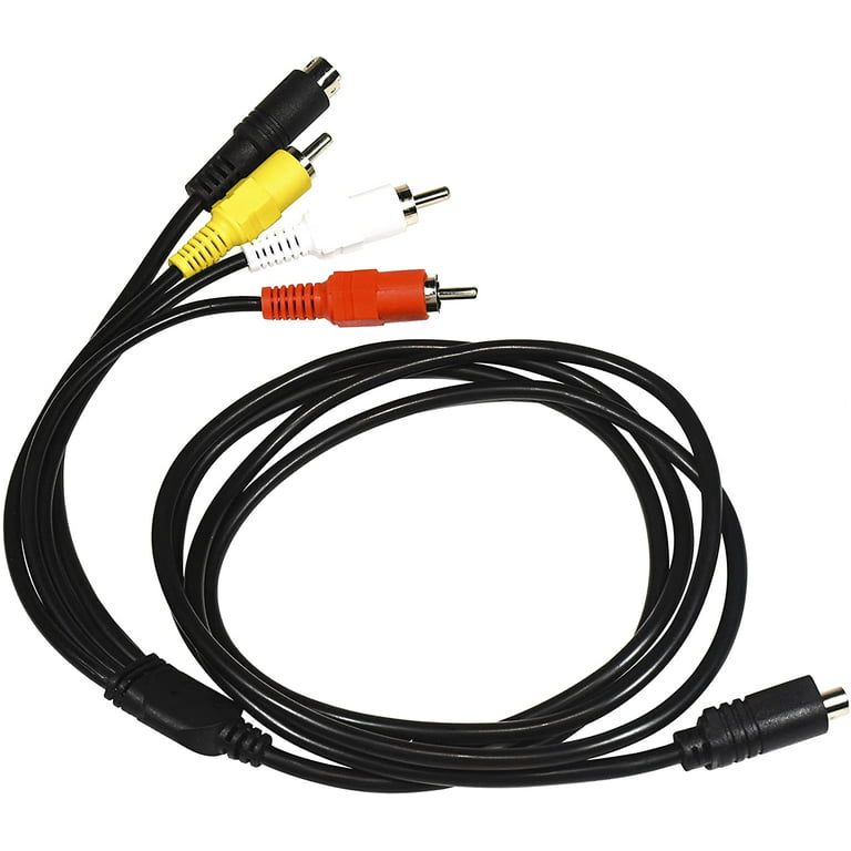 HQRP AV Audio Video Cable / Cord compatible with SONY Handycam DCR-SR220 /  DCR-SR220D / DCR-SR300 / DCR-SR42 Camcorder