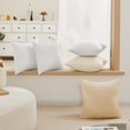 thumbnail image 2 of Deconovo Fundas de cojines decorativas - Juego of 4 Soft Linen Cushion Covers, Machine Washable Pillowcases for Sofa, Natural White, 16x16 Inch, 2 of 7