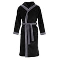 thumbnail image 3 of Men's Pajamas Relaxed Fit Hooded Bathrobe Heavyweight Comfy Nightshirt Color Block Leisure Fall Pajamas, 3 of 3