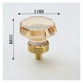 thumbnail image 2 of Crystal Glass Furniture Handle Gold Base Transparent Kitchen Cabinet Knobs Cupboard Wardrobe, 2 of 7