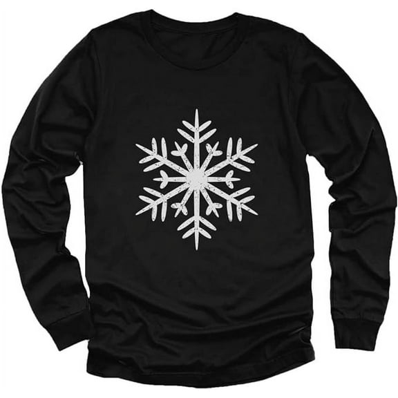 Tstars Boys' Christmas Snowflake Long Sleeve Shirt - Festive Holiday Gift for Kids