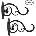thumbnail image 3 of Namzi 2 Pieces 11 Inch Hanging Plant Bracket Hook Decor Iron Plant Hangers Outdoor Indoor for Hanging Bird Feeder Flower Basket Wind Chime Garden Lights, Metal Wall Planter, Black, 3 of 5