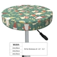 thumbnail image 4 of Lsque Mushrooms And Rainbows Pattern Round Bar chair cushion covers Velvet Fabric Premium Comfort Protects from Scratches and Stains for 14-17 Inch Chair-13 inch, 4 of 7