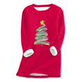thumbnail image 2 of Meichang Chandail en Molleton en Polaire pour Femmes Grande Taille Graphique Arbre de Noël Doublé Sherpa Chandail en Molleton Chaud d'Hiver Manches Longues Col Rond Chandail Rouge m, 2 of 4