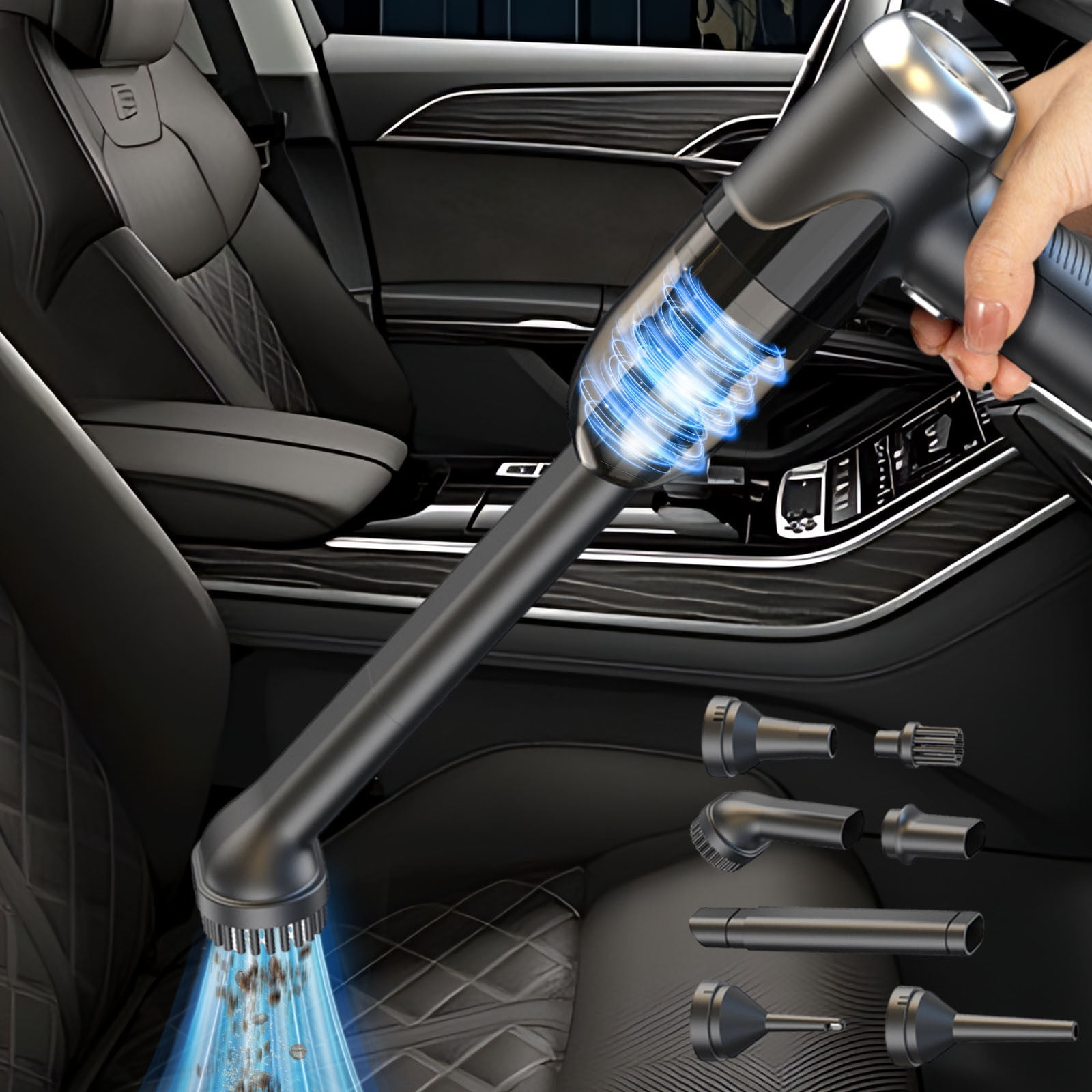 COM1950s Wireless Car Vacuum Cleaner Car Special Car Vacuum Cleaner High-Power Wireless Handheld Household Mini Blowing and Sucking One Vacuum Cleaner Car Vacuum High Power Car Handheld Vacuum Cleaner