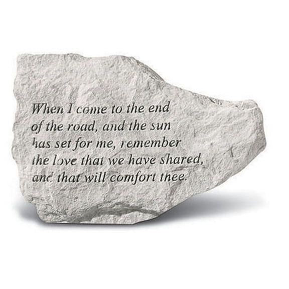 When I Come To The End Of The Road... Inspirational Garden Stone