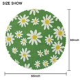 thumbnail image 2 of Round Tablecloth 60 Inch Table Cover Daisy Wrinkle Free Kitchen Dining, 2 of 5