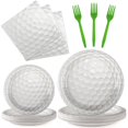 thumbnail image 1 of Party Decorations Golf Miucat sirve 24 unidades con platos y servilletas, 1 of 7