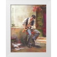 thumbnail image 1 of Noches, Fernando 25x32 White Modern Wood Framed Museum Art Print Titled - A Boy with Trumpet, 1 of 4