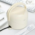 thumbnail image 2 of COOK WITH COLOR Round Electric Lunch Box Portable Food Warmer, 1.1L Capacity, Cream, 2 of 5