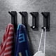 thumbnail image 5 of Yuarrent Gancho para colgar en la puerta montado en la pared, colgador de ropa de toalla de acero inoxidable, estante de almacenamiento para llaves, Accesorios de baño Negro Yuarrent HA071005-01, 5 of 6