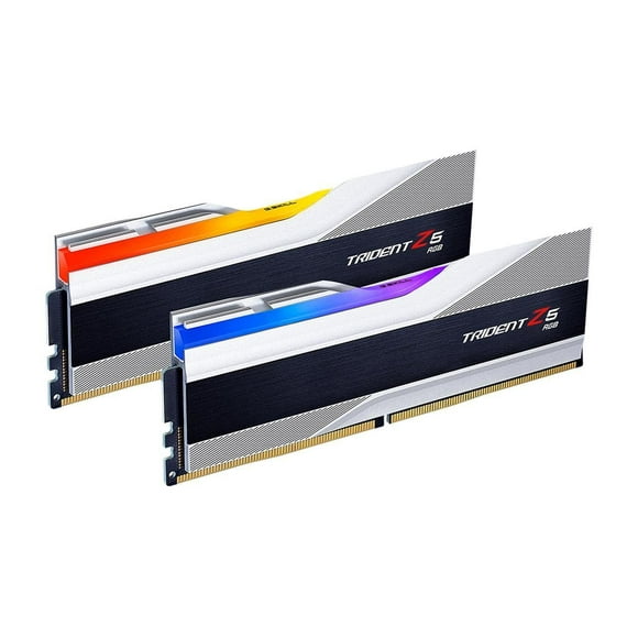 G.SKILL Trident Z5 RGB Series (Intel XMP 3.0) DDR5 RAM 32GB (2x16GB) 6000MT/s CL36-36-36-96 1.35V Desktop Computer Memory UDIMM - Metallic Silver (F5-6000J3636F16GA2-TZ5RS)