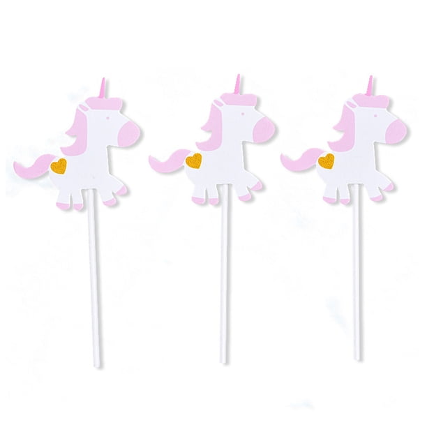 KAKOWELY 12 piezas de adornos para tartas de unicornio para fiestas, bonitos adornos de papel para tartas de unicornio, recuerdos para fiestas de cumpleaños y bodas.