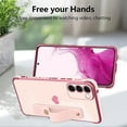 thumbnail image 5 of for Samsung Galaxy S23 5G Case Pink Love Hearts Design for Women Girl Men, Luxury Plating with Strap Stand Full Camera Lens Protection Bumper for Galaxy S23 5G, 5 of 12
