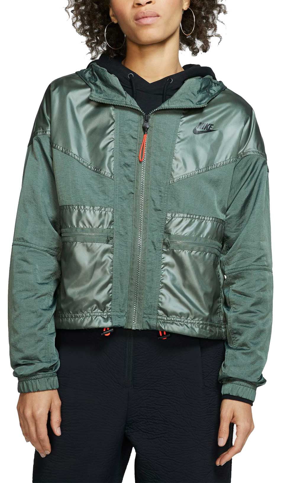 nike sportswear windrunner long novelty jacket