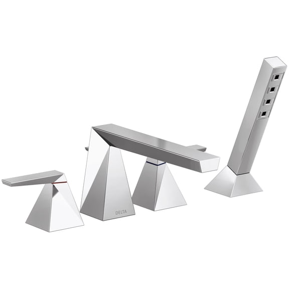 Delta T4743 Trillian Deck Mounted Roman Tub Filler - Lumicoat Chrome