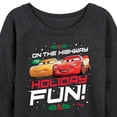 thumbnail image 3 of Disney Cars - Christmas - On The Highway To Holiday Fun - Women's Lightweight French Terry Long Sleeve Shirt, 3 of 5