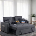 thumbnail image 1 of Cosmic Homes  Fabric Upholstered Sofa Bed With USB Charging Ports - Grey, 1 of 8