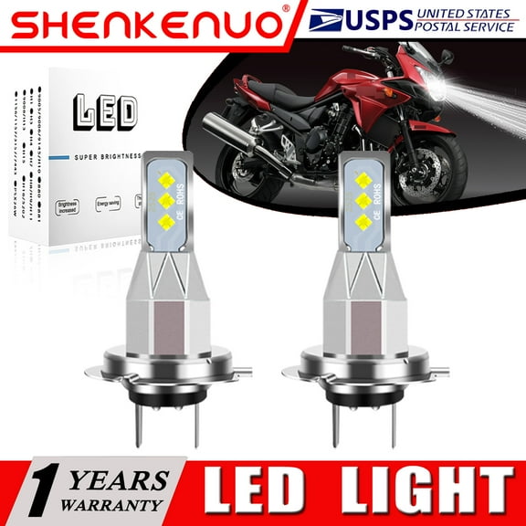 SHENKENUO For Suzuki Bandit 1250S GSF1250S 2007-2009 2016 2X H7 LED Headlights Bulbs White,Pack of 2,C24