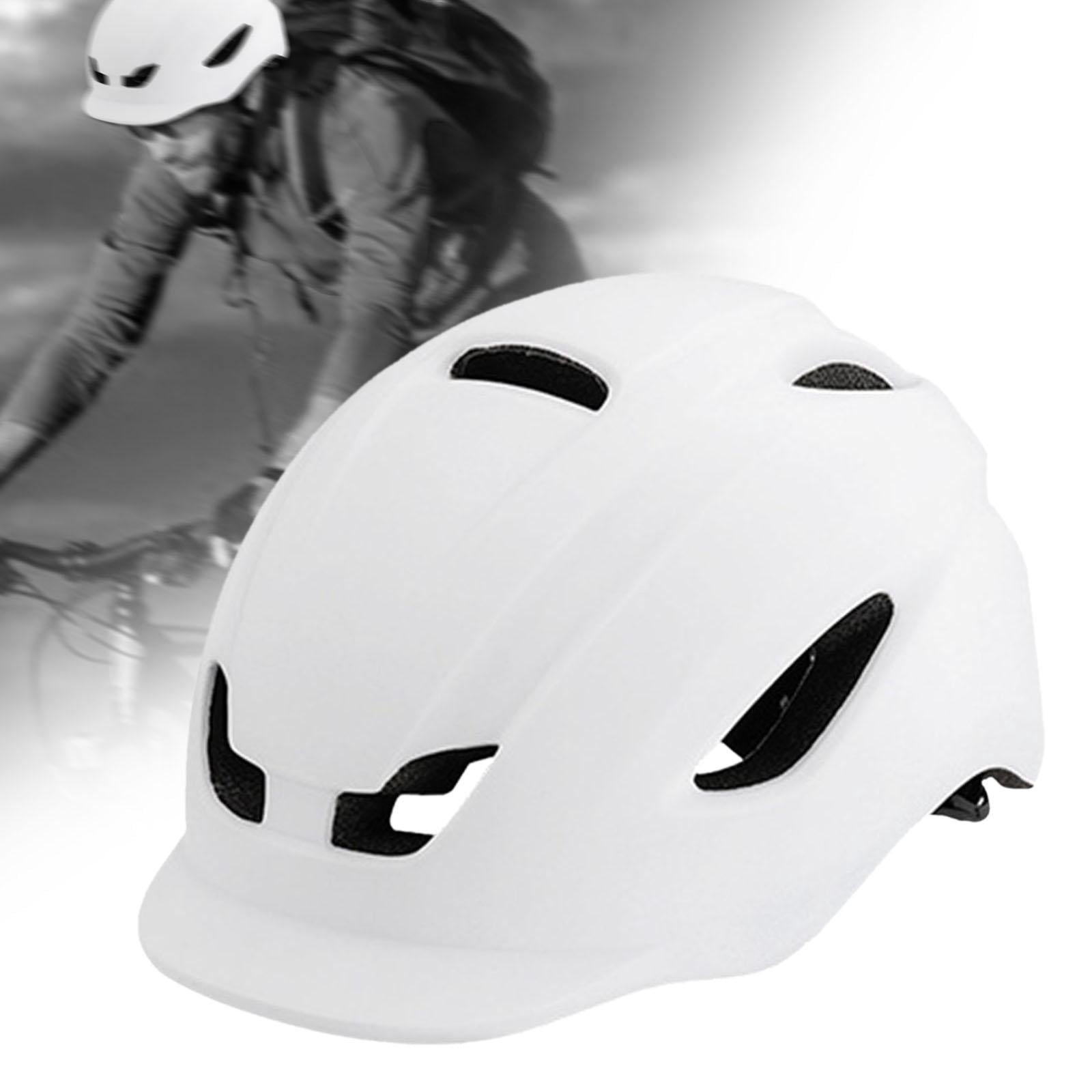 DimyFew Bike Helmet Adjustable 55cm-61cm Protective Breathable Removable Washable Lining White