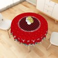 thumbnail image 6 of Winter Christmas Reindeer Gift Box Round Tablecloth,60 Inch,Washable Decorative Table Cover for Winter Gathering, 6 of 6