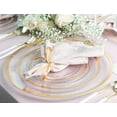 thumbnail image 2 of EcoQuality 7" inch Salad Plate and 10" inch Dinner Round Clear Plastic Plates with Gold Rim - Disposable, Heavy Duty, Elegant, Durable, Versatile Plates for Everyday Use (32), 2 of 3