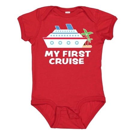 

Inktastic My First Cruise with Cruise Ship and Palm Trees Gift Baby Boy or Baby Girl Bodysuit
