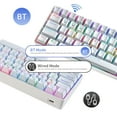 thumbnail image 3 of TFixol Clavier Mécanique Compact Multi-Appareils avec 64 Touches Mode BT & Filaire 18 Effets Rétroéclairés RGB N-key Rollover Interrupteurs Blanc Rouge, 3 of 4