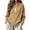 Khaki, variant on Lutiedan Oversized Sweatshirt for Women Half Zip Long Sleeve Corduroy Sweatshirt Fall Casual Pullover Shirts with Pocket S-XXL