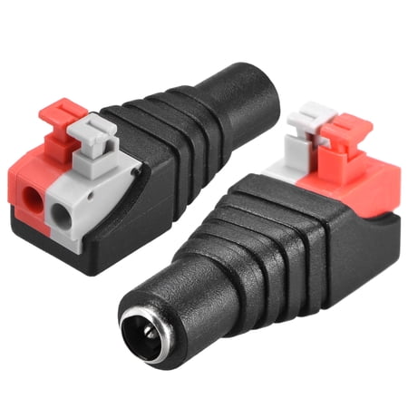 DC Female Connector 5.5x2.1mm Power Adapter Push Type 2Pcs for CCTV Camera Cable Wire Ends price history on PriceWatchPro