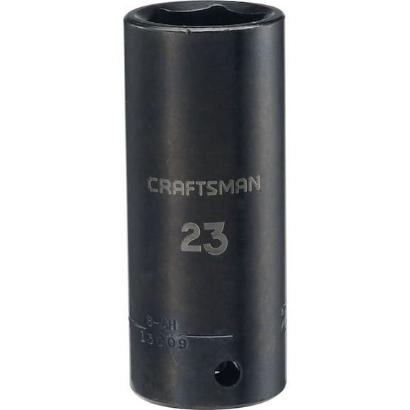 Craftsman Sockets, 1/2" Drive 23mm Metric Deep Soc CMMT13009