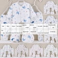 thumbnail image 3 of CAUYDY Preemie Boys Going Home Outfits Infant Pajamas Baby Girls Clothing Long Sleeve Top Hat Two Pants Bib 5PCS Cute Set for Newborn Fall Winter Spring Sizes 0-3 Months,Pink, 3 of 5