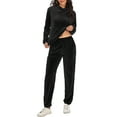 thumbnail image 6 of YouLoveIt Women's Plus Size Velour Tracksuits Zip Up/Pullover Hoodie Jacket Coat Tracksuit Set Velour Tracksuit Sports Yoga Running Sport Sweatsuit Casual Activewear Hoodies Sweatshirt, 6 of 7