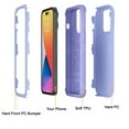 thumbnail image 5 of Xhy iPhone 14 Case with Screen and Lens Protector Military Grade Full Body Protection 3 in 1 Shock and Drop Resistant Rugged TPU Durable Detachable for iPhone 14 6.1 inch 2022 Phone - Light Purple, 5 of 6