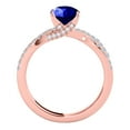 thumbnail image 3 of Aonejewelry 1.10 Carat Ttw Halo Tanzanite and Diamond Engagement Ring Crafted In 14k Solid Rose Gold, 3 of 4