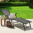 thumbnail image 3 of Gymax Ensemble de 2 Chaises Longues d'Extérieur Réglables pour Patio, Fauteuils Inclinables Pliants Gris, 3 of 10