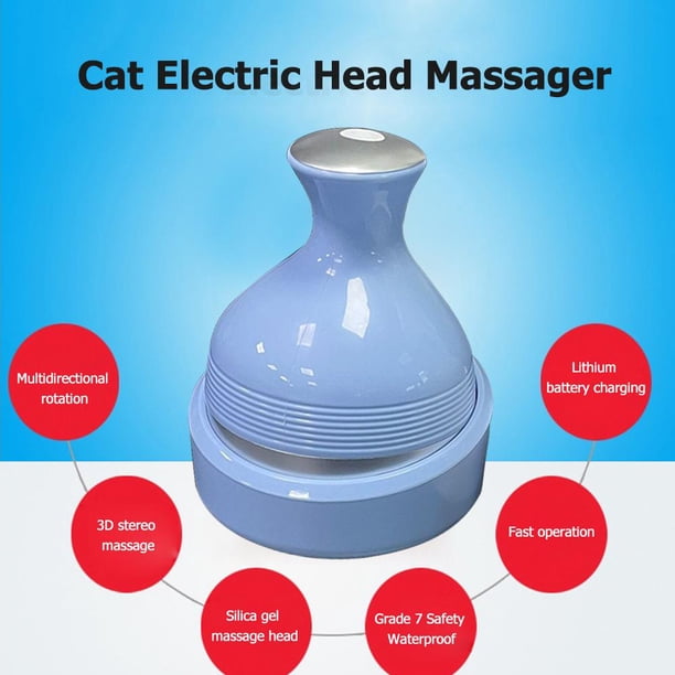 USB cabeza eléctrica cuerpo cuero cabelludo masajeador vibración picazón SPA gato mascota herramienta de masaje Hugtrwg Para estrenar