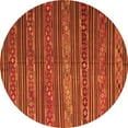 thumbnail image 1 of Ahgly Company Indoor Round Oriental Orange Traditional Area Rugs, 3' Round, 1 of 1