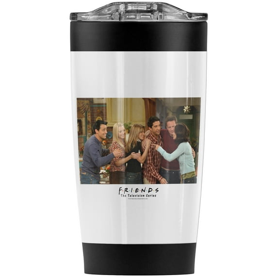 Friends Gather Around Stainless Steel Tumbler 20 oz Coffee Travel Mug/Cup, Vacuum Insulated & Double Wall with Leakproof Sliding Lid | Great for Hot Drinks and Cold Beverages