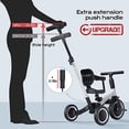 thumbnail image 5 of newyoo Bicicleta para niños pequeños, triciclos 4 en 1 para niños de 1,2,3 años, bicicleta de equilibrio, regalo de cumpleaños y juguete para niños y niñas, triciclo para niños con manija de dirección, 5 of 5