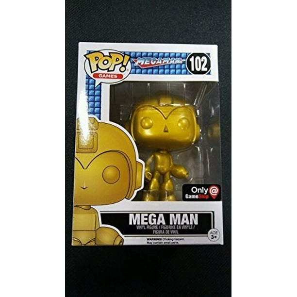 Funko Pop Chase Gold Mega Man Gamestop Exclusive 102 Walmart Com Walmart Com