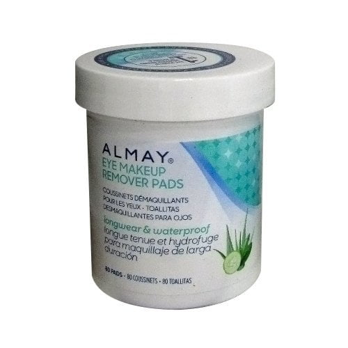 Almay Longwear & Waterproof Eye Makeup Remover Pads, 80 Count (Pack Of