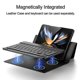 thumbnail image 3 of Leather Fold Stand Case Keyboard Compatible With Samsung Galaxy Z Fold 4, Bluetooth Wireless Keyboard, 3 of 5