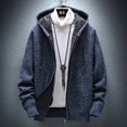 thumbnail image 2 of Suéter para hombre, suéter para hombre, cárdigan para hombre, estilo coreano, abrigo de moda para otoño e invierno, chaqueta gruesa con forro polar, 2 of 5