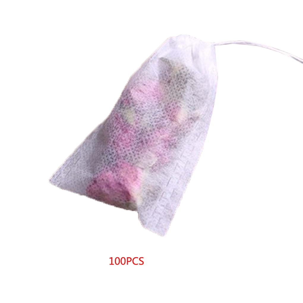 100PCS Disposable Tea Bags 5.5x20cm Empty Scented Infuser Holder String